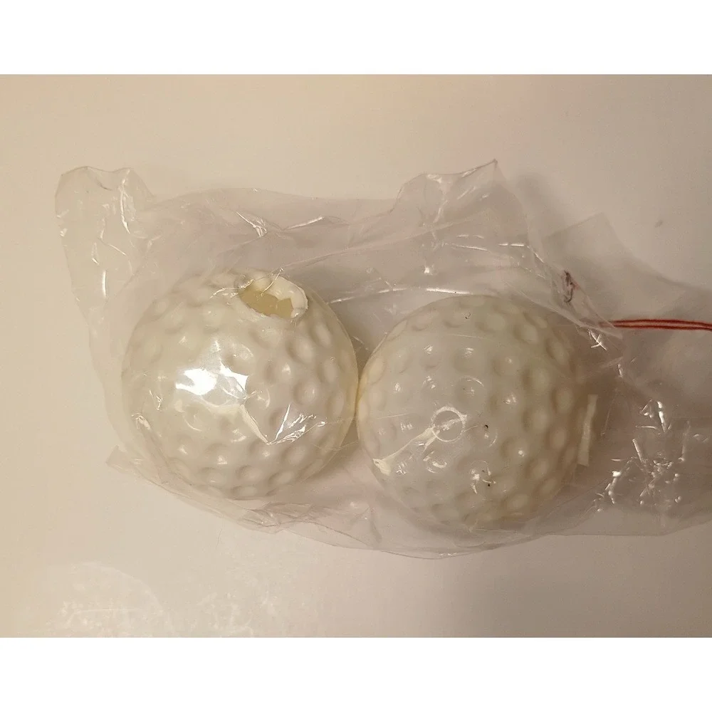 Vtg 6 Packs SILVESTRI Light Toppers Covers Plastic Golf‎ Balls Golf Christmas